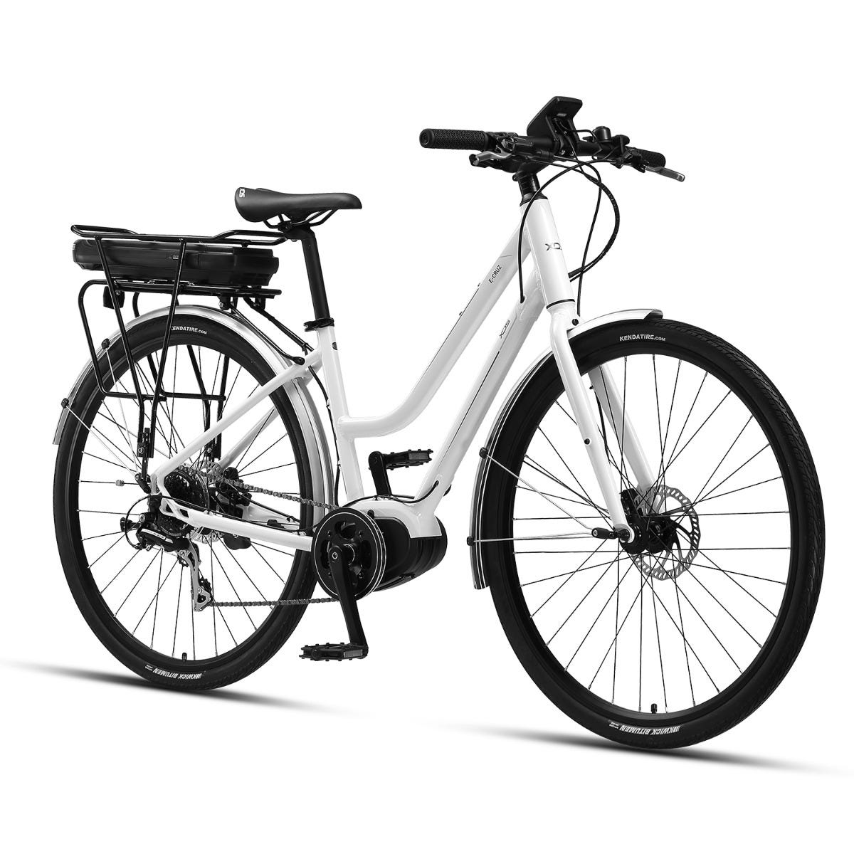 XDS E-Cruz Ladies Electric Cruiser Bike Polar White