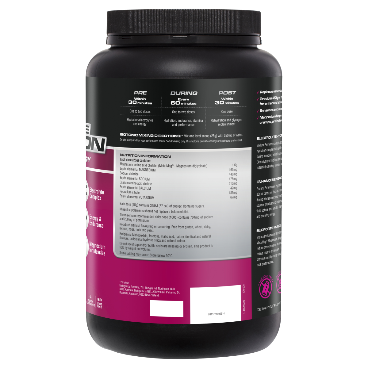 Endura Rehydration Performance Fuel 2kg Raspberry