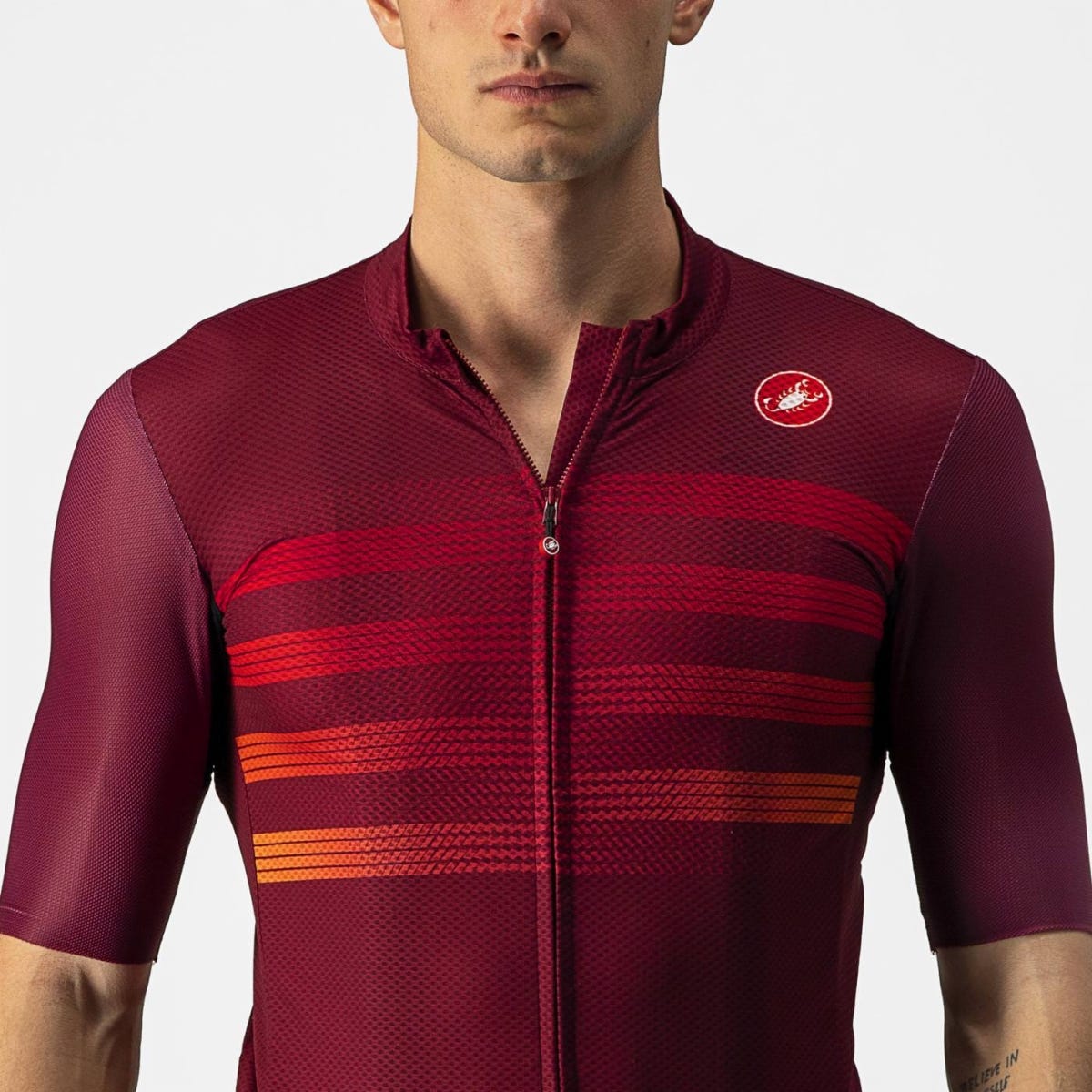 Castelli Endurance Pro Jersey Bordeaux Red/Orange