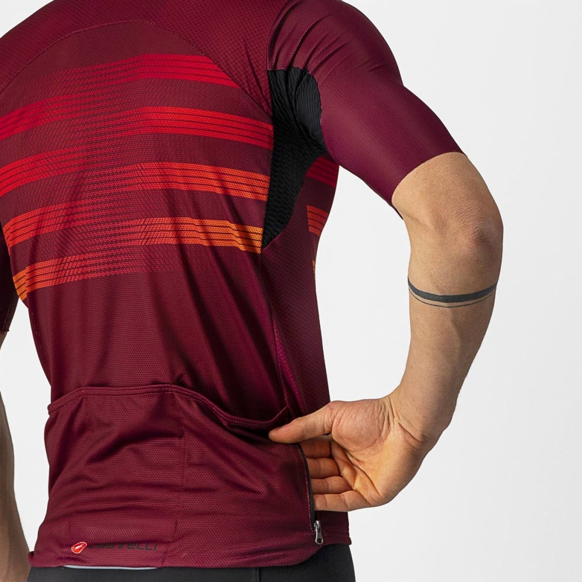 Castelli Endurance Pro Jersey Bordeaux Red/Orange