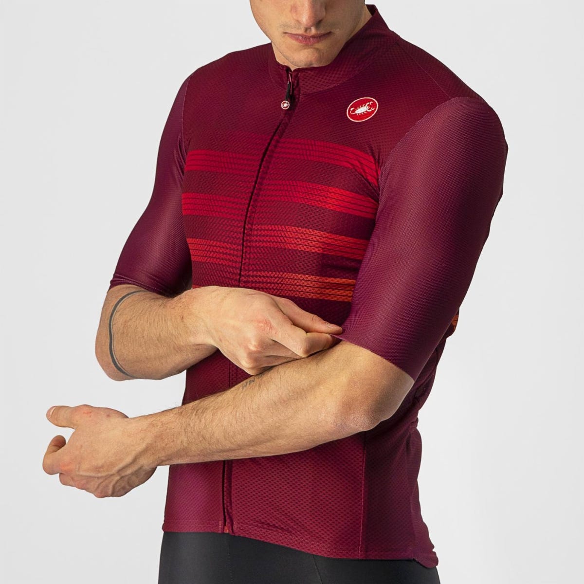 Castelli Endurance Pro Jersey Bordeaux Red/Orange