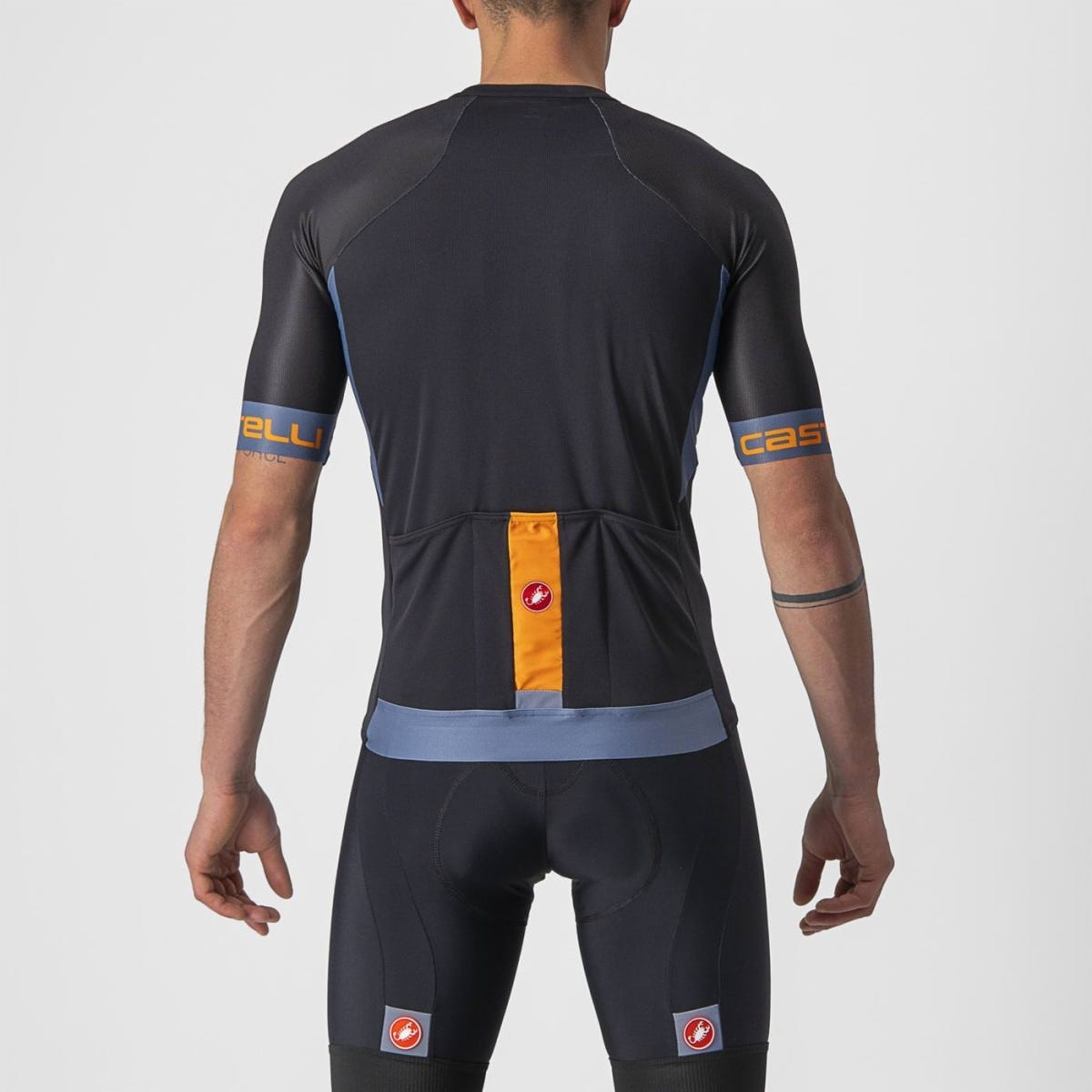Castelli Entrata VI Jersey Light Black/Steel Blue