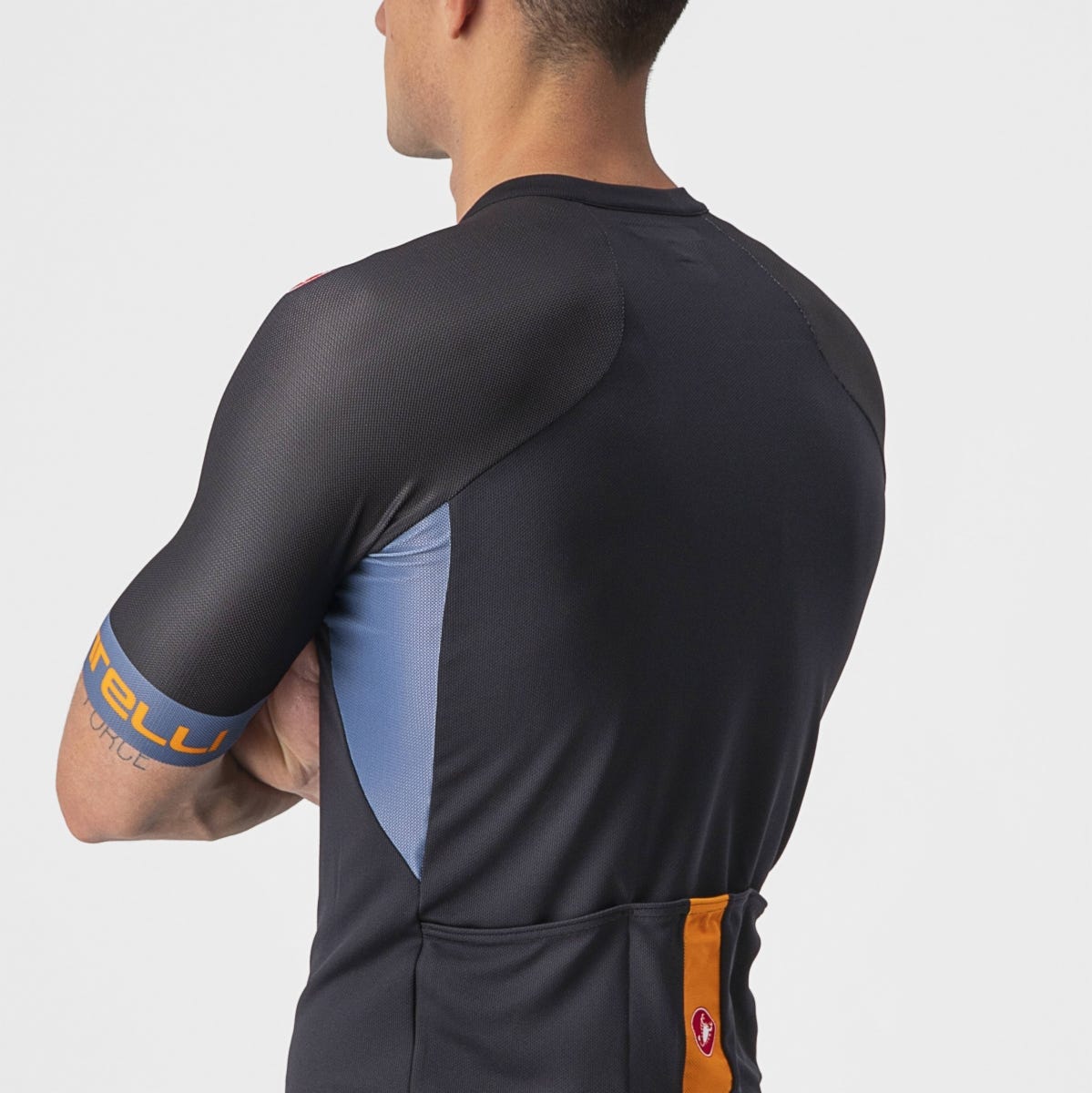 Castelli Entrata VI Jersey Light Black/Steel Blue