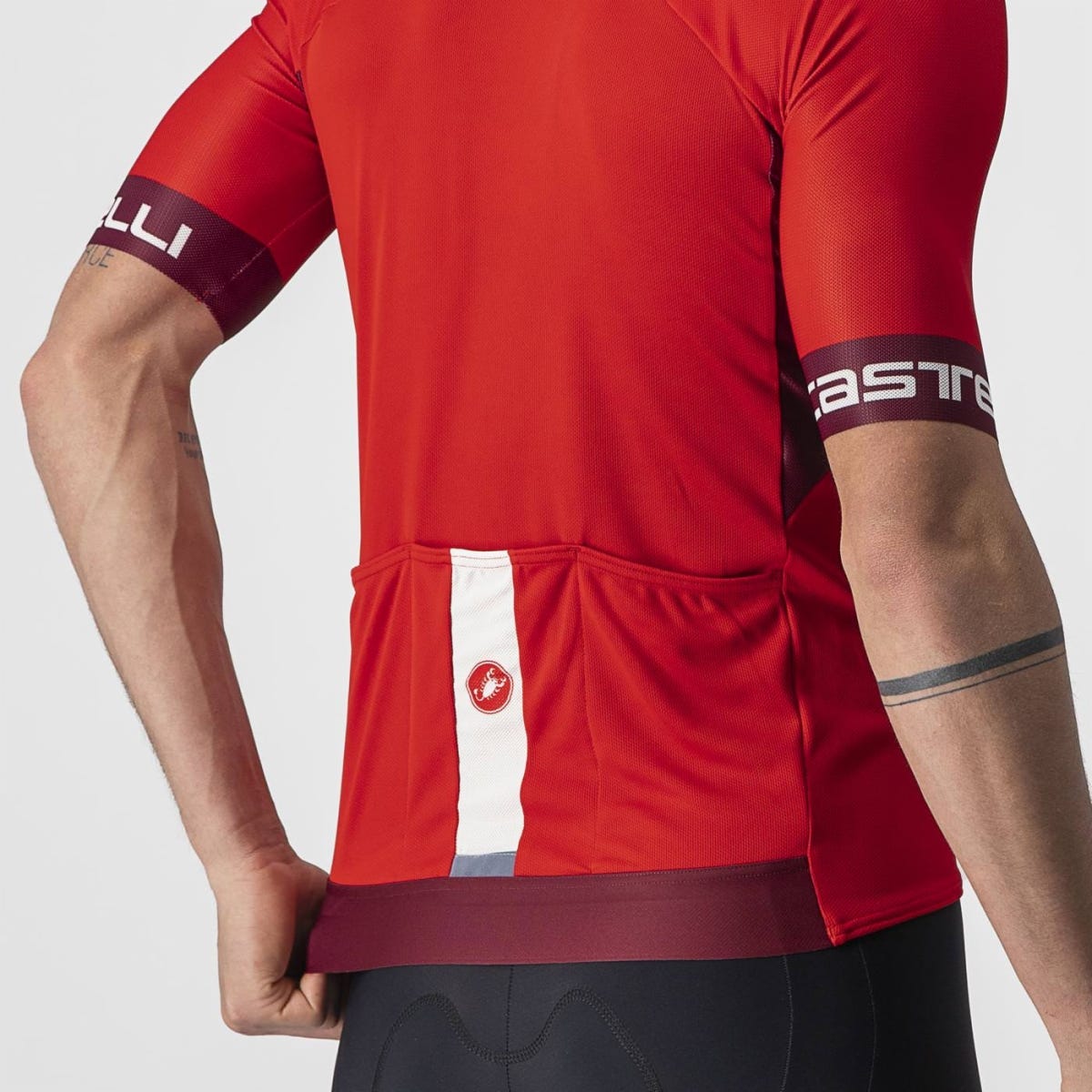 Castelli Entrata VI Jersey Light Bordeaux Red/Ivory