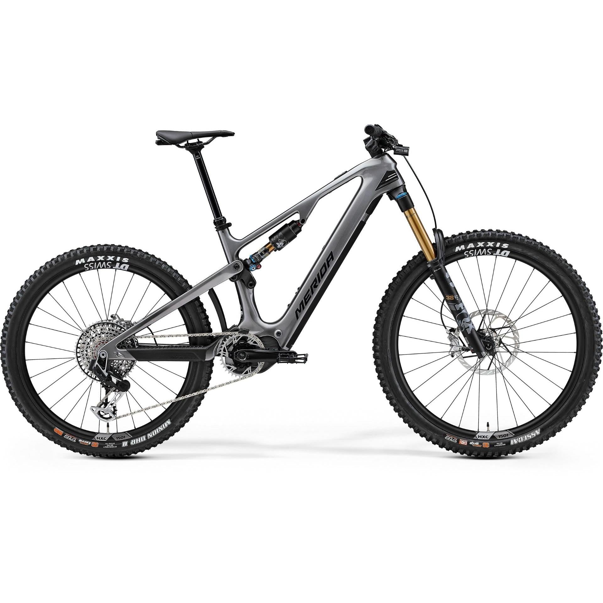 Merida eOne Sixty 10K Dual Suspension Electric Mountain Bike Gunmetal Grey (Black)