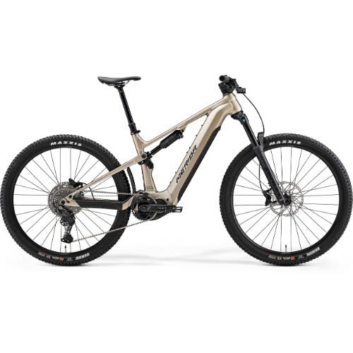 Merida eOne Forty 400 Dual Suspension Electric Mountain Bike High Cream (Black)