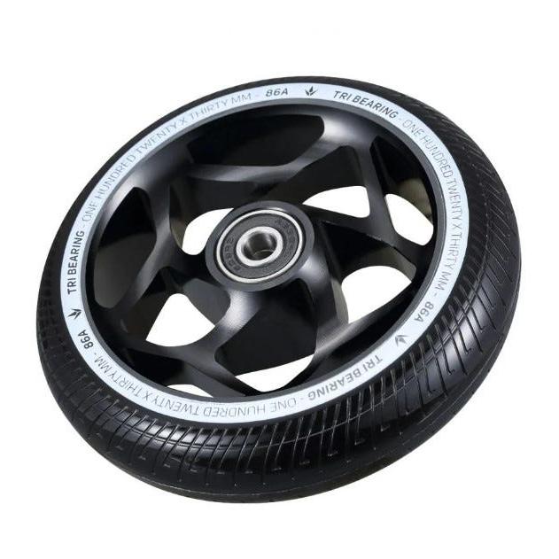Envy Tri Bearing Scooter Wheels 120mm x 30mm Black/Black