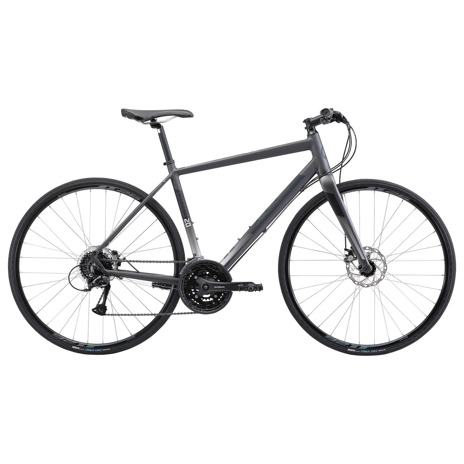 Apollo Exceed 20 Disc Flat Bar Road Bike Matte Charcoal Black/Silver (2019)