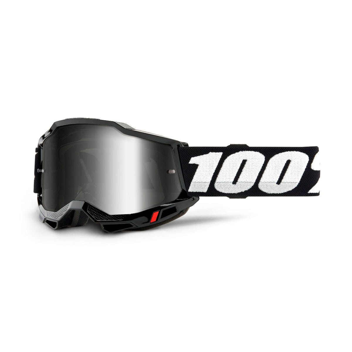 100% Accuri 2 Goggles Black Mirror Silver Lens