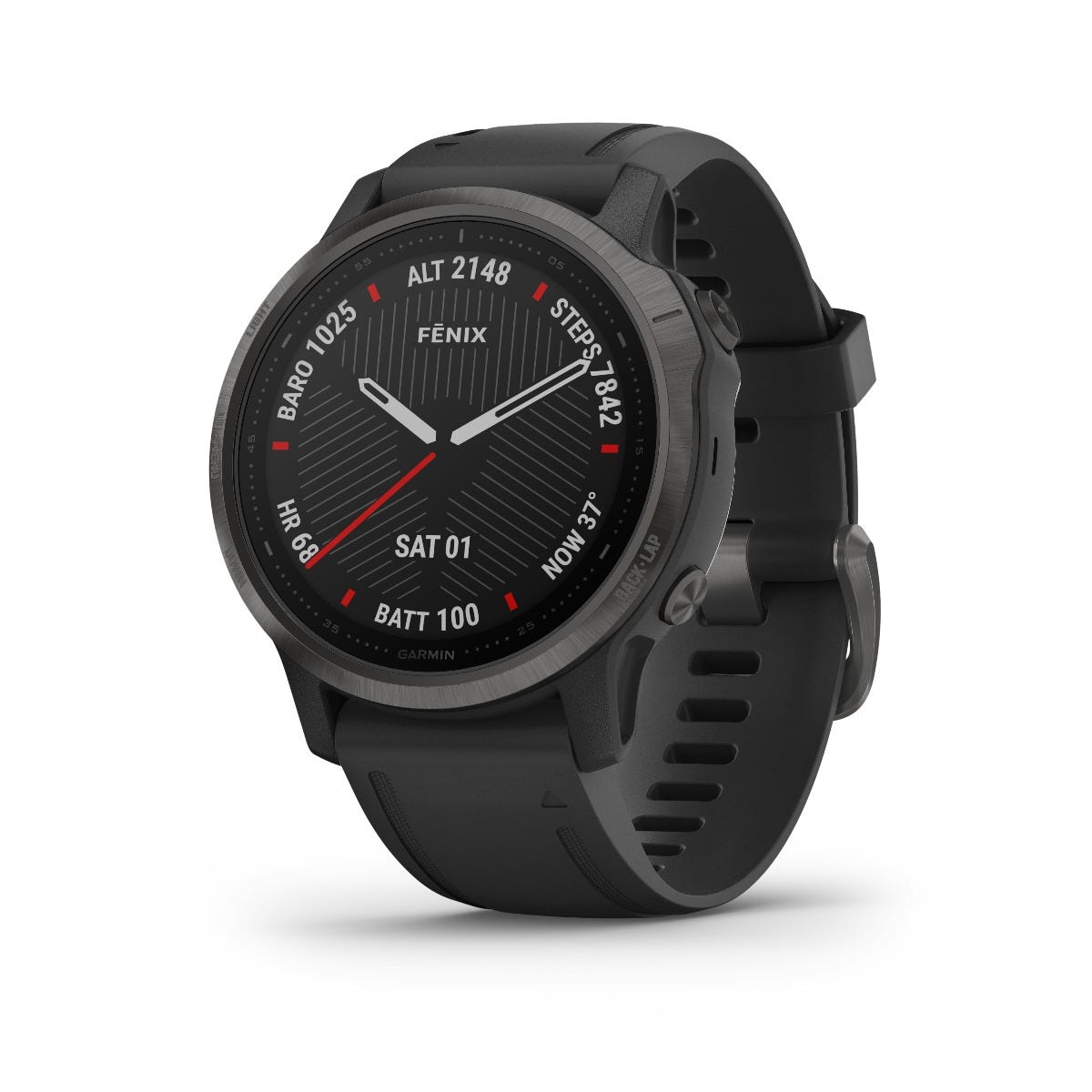 Garmin Fenix 6S Sapphire GPS Watch Carbon Grey DLC/Black