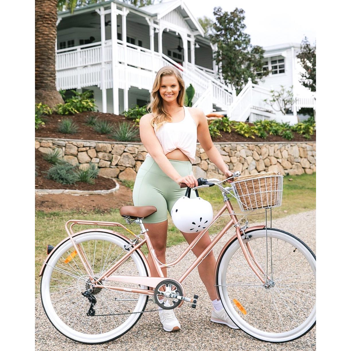 Pedal Uptown Classic Vintage Cruiser Bike Rose Gold