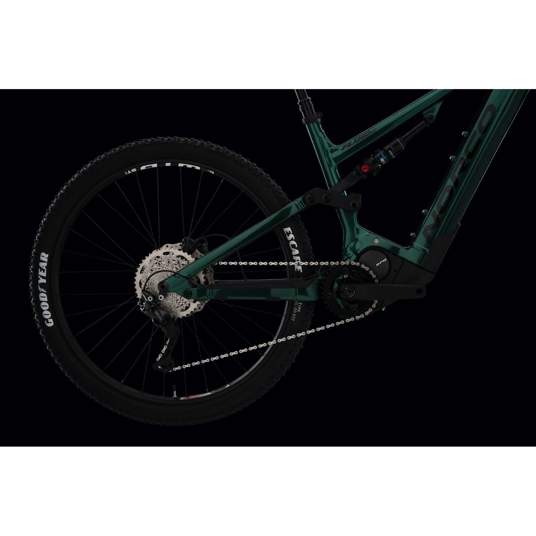 Norco Fluid VLT A2 Electric Dual Suspension Mountain Bike Green/Black - 720Wh Battery Included