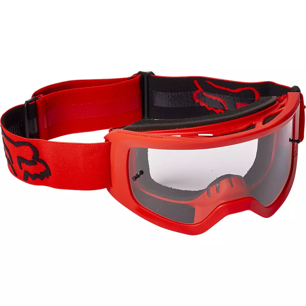 FOX Main Stray Goggle Fluoro Red with Clear Lens
