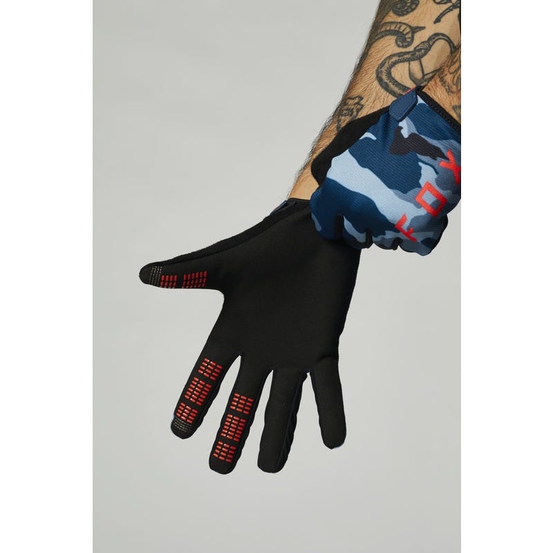 FOX Ranger Refuel Full Finger Gloves Blue Camo
