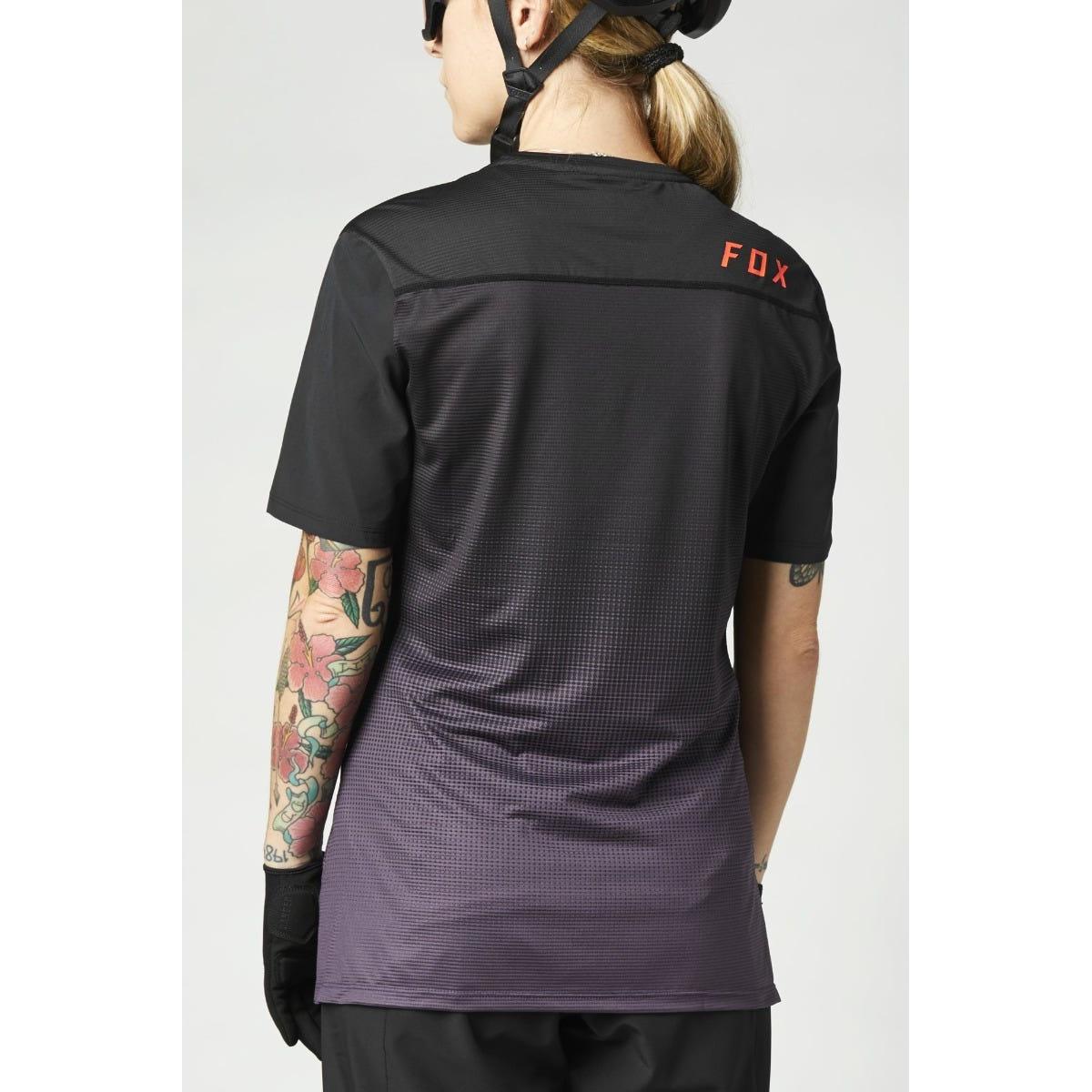 FOX Flexair Short Sleeve Women's Jersey Black/Purple