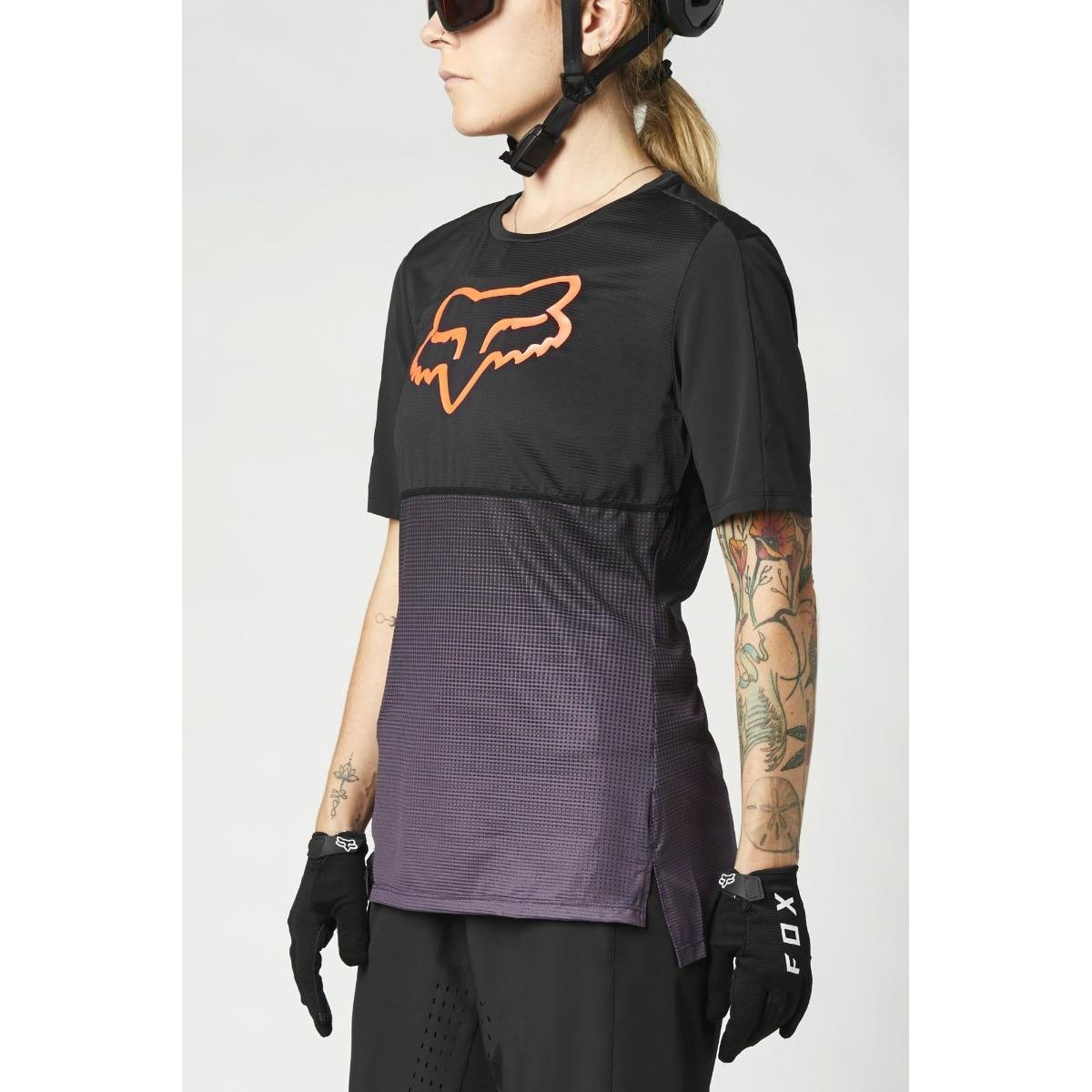 FOX Flexair Short Sleeve Women's Jersey Black/Purple
