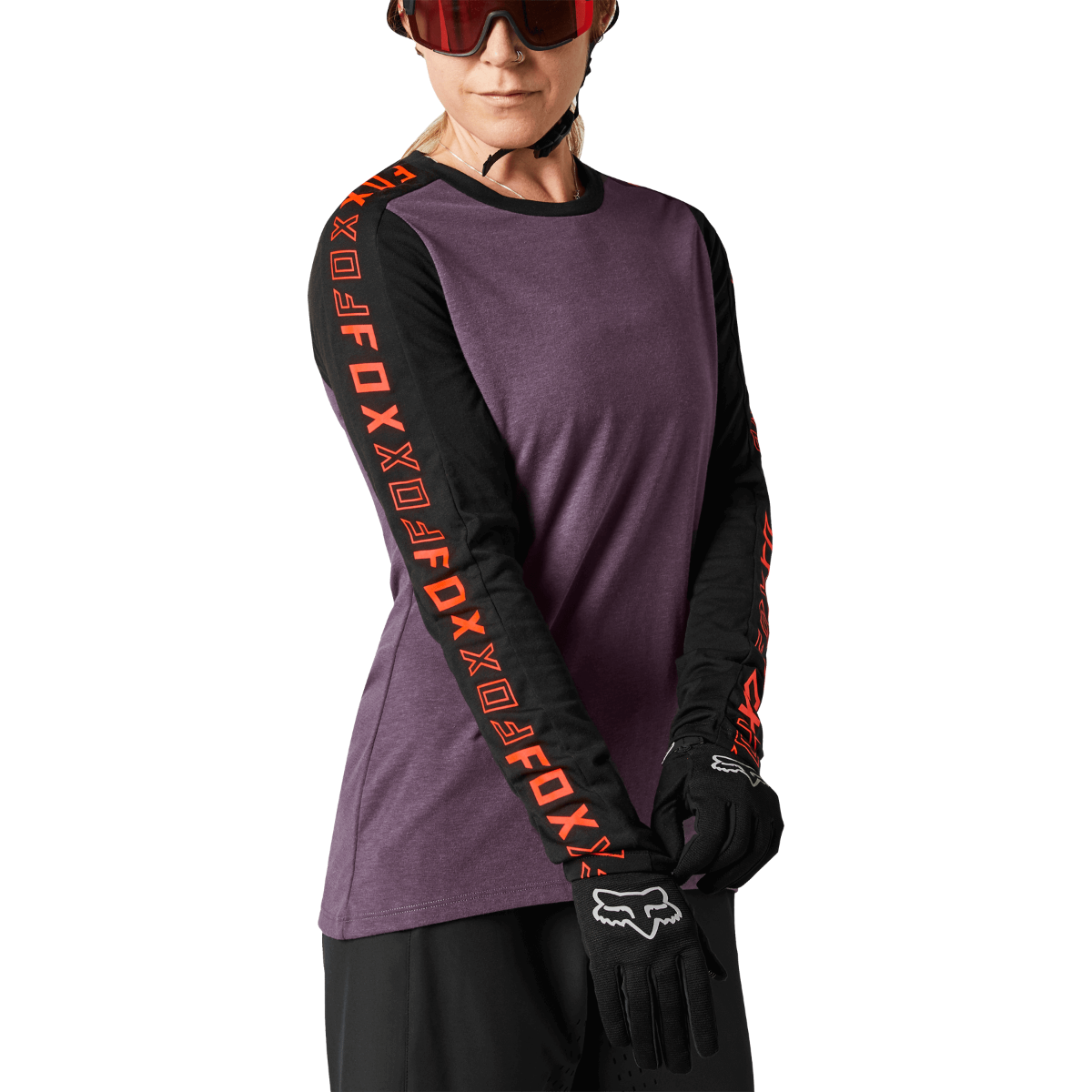 FOX Ranger Drirelease Womenâ€™s Long Sleeve Jersey Black/Purple 2021