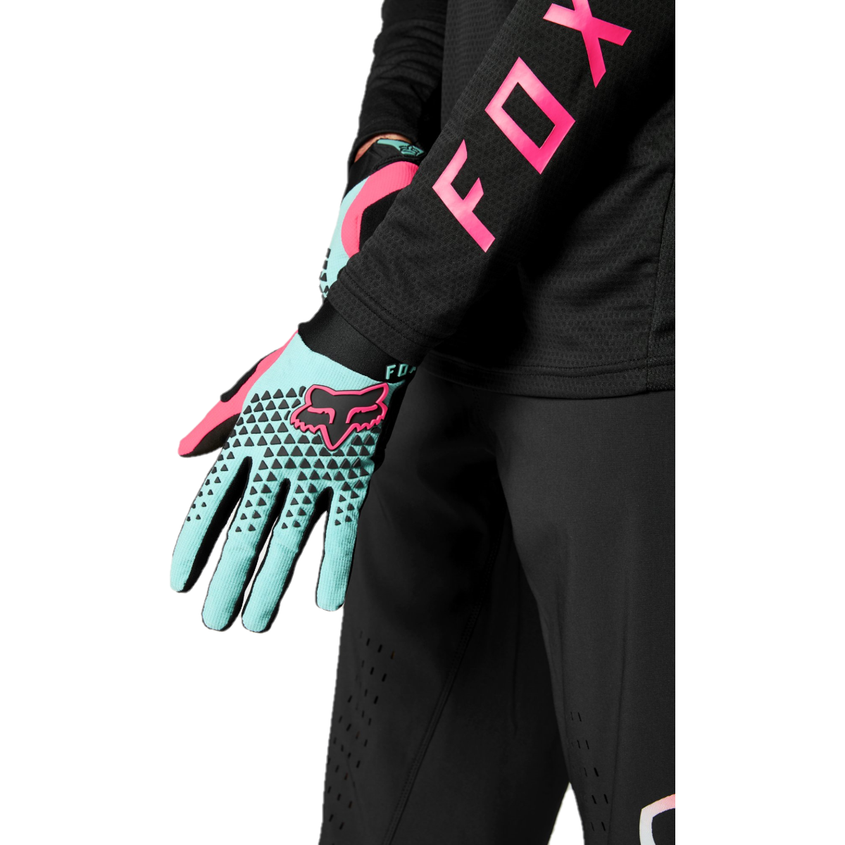 FOX Defend Full Finger Gloves Teal