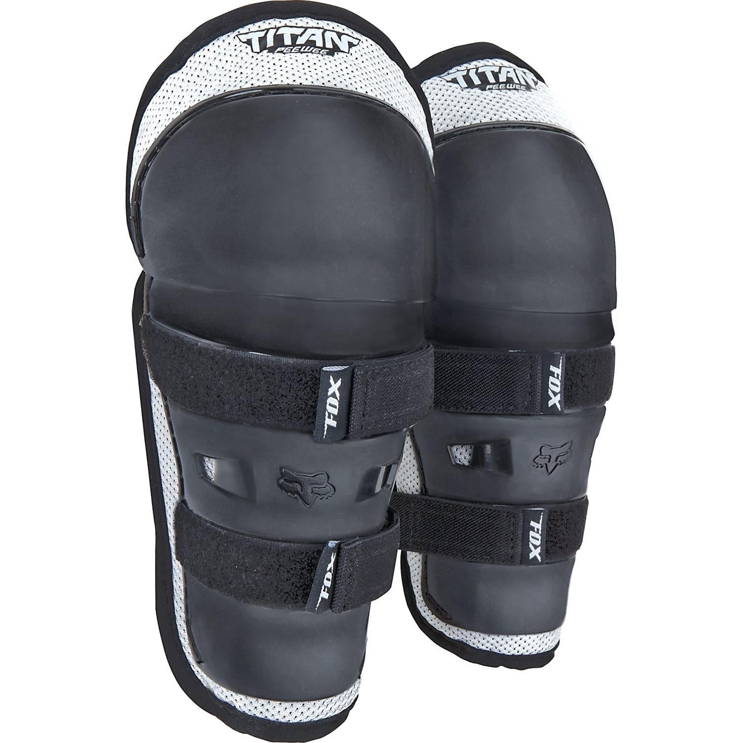 FOX PeeWee Titan Kids Knee/Shin Guards Black/Silver 2025