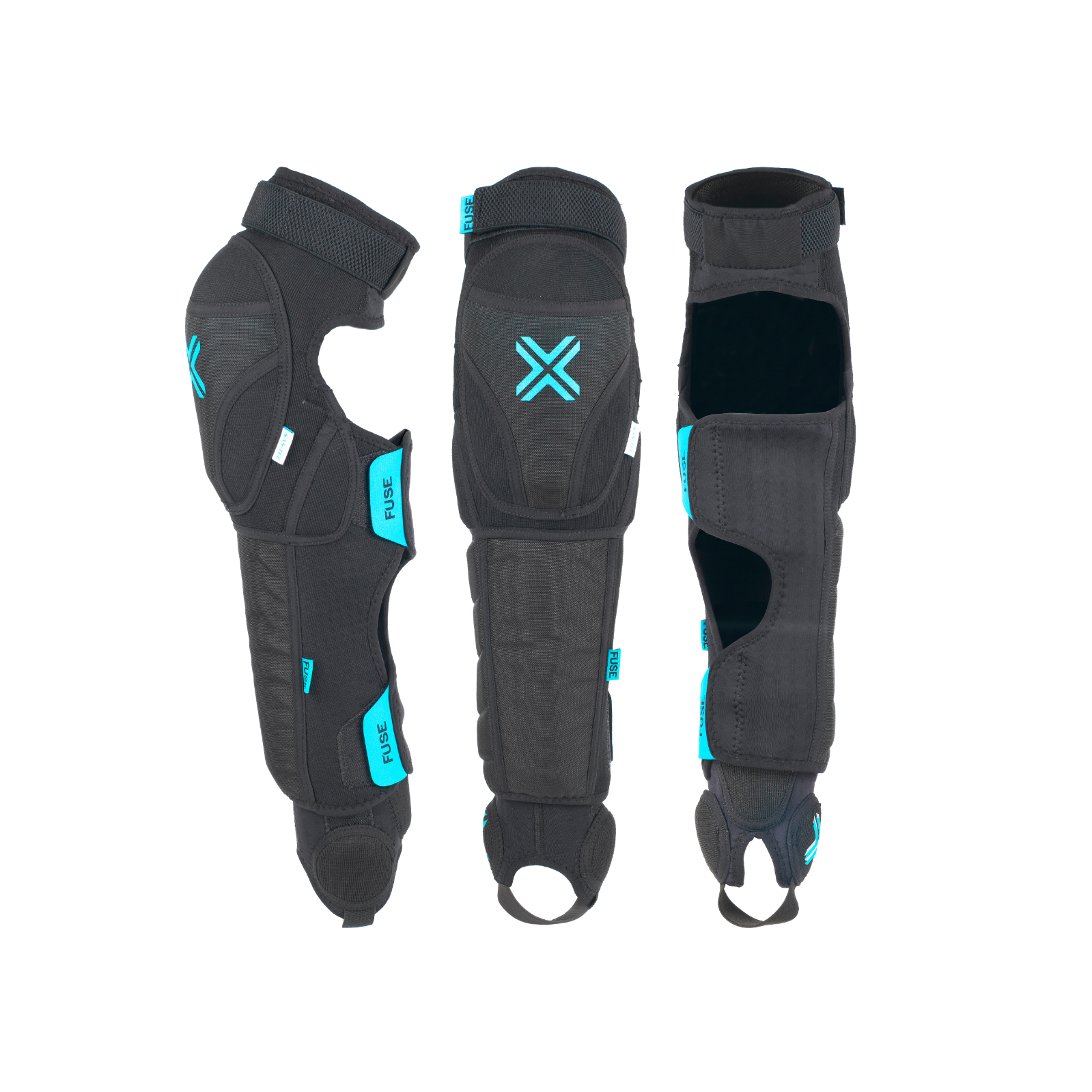 Fuse Echo125 Knee/Shin/Ankle Pad Large/Combo Black