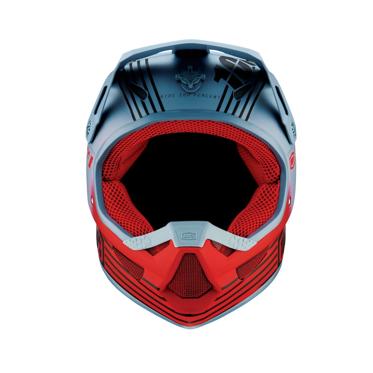 99 bikes helmets youth 100% Status Youth Fullface Helmet Caltec/Grey SM