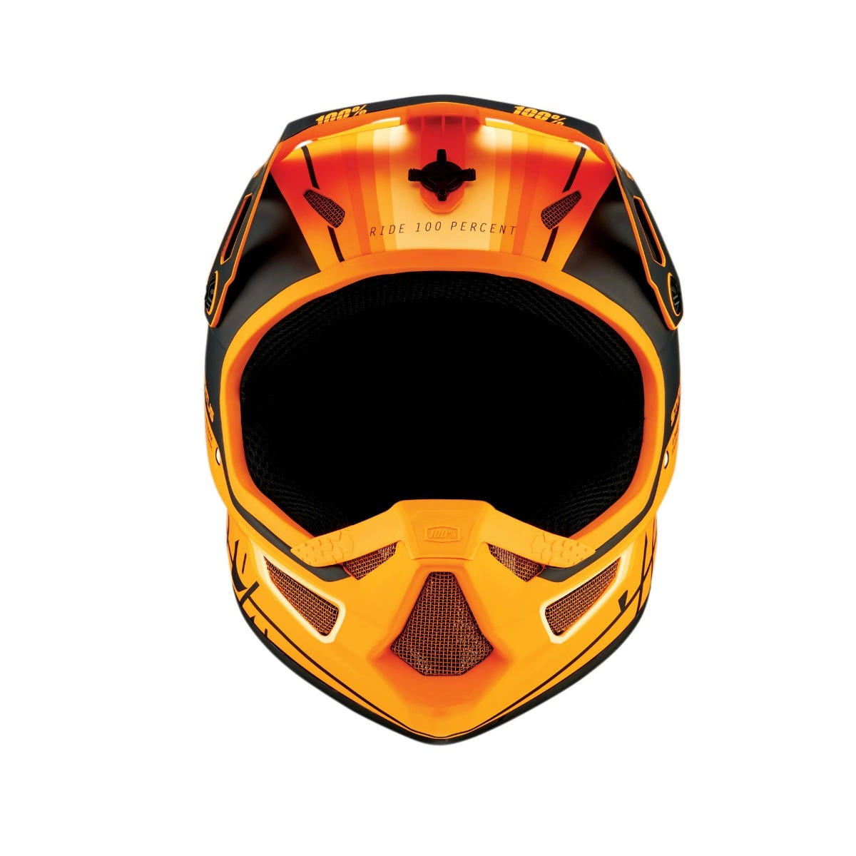 100% Status Youth Full Face Helmet Topenga Orange/Black SM