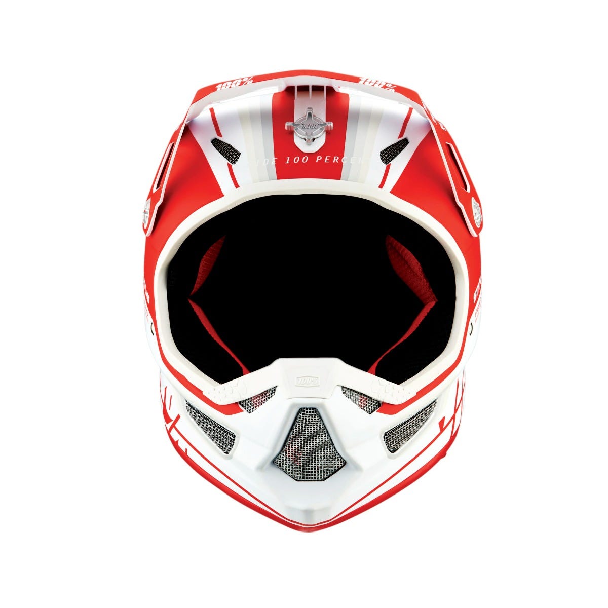 100% Status Youth Full Face Helmet Topenga Red/ White