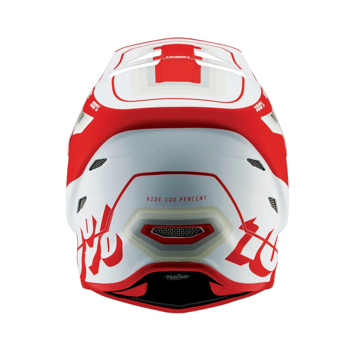 100% Status Youth Full Face Helmet Topenga Red/ White