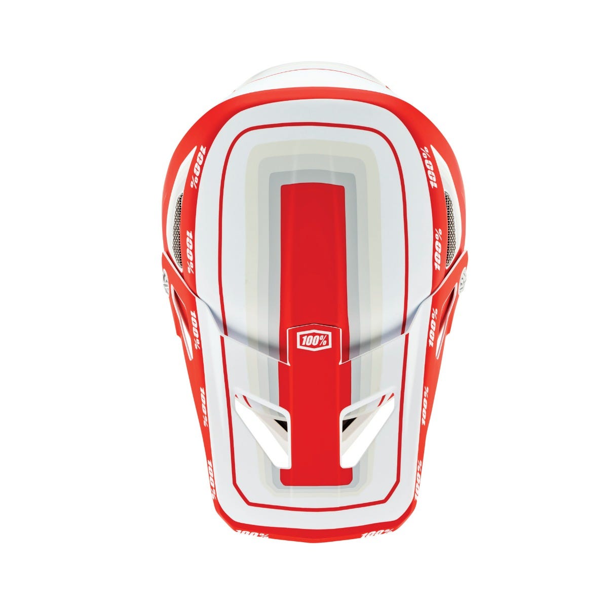 100% Status Youth Full Face Helmet Topenga Red/ White