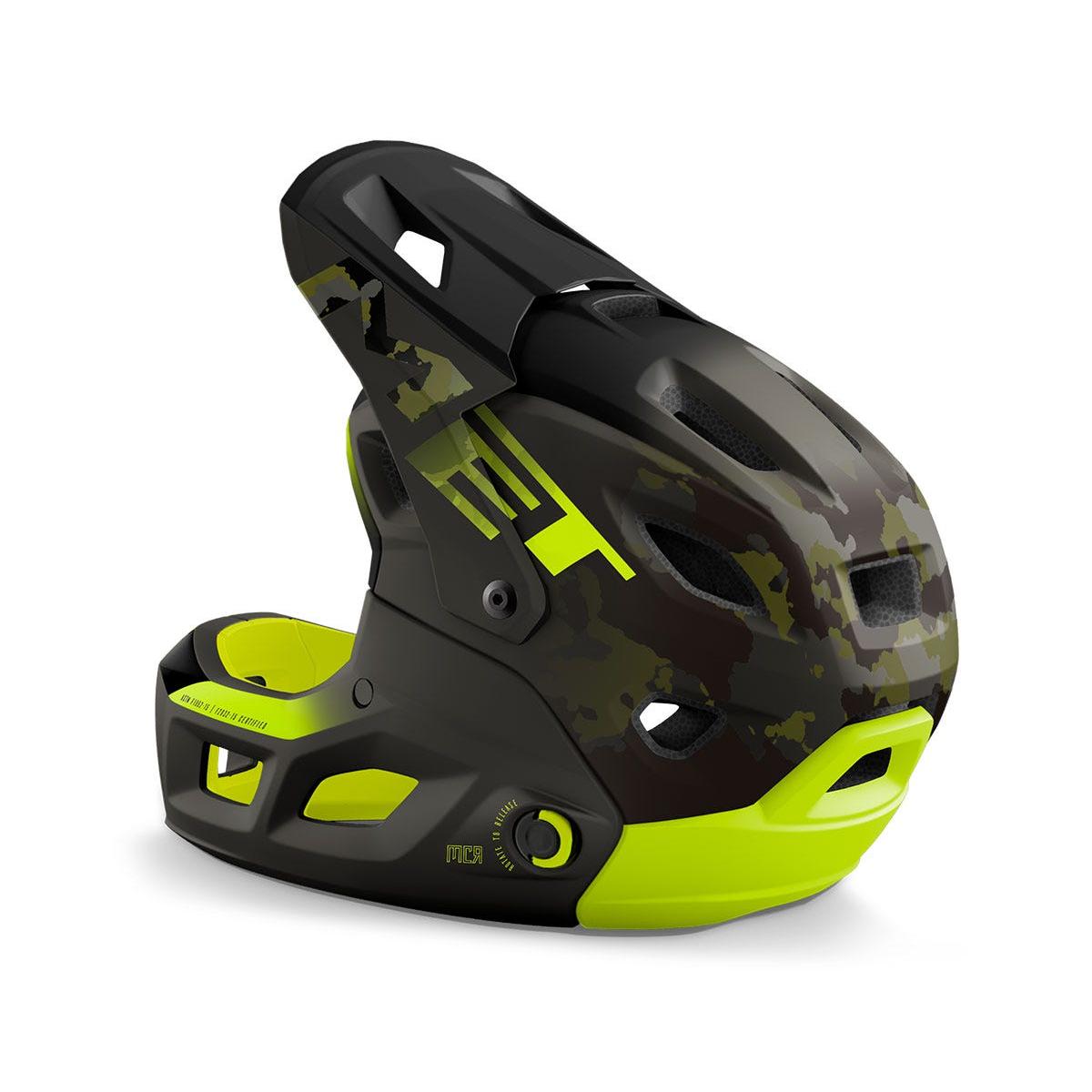 MET Parachute MCR Fullface Helmet Camo/Lime Green