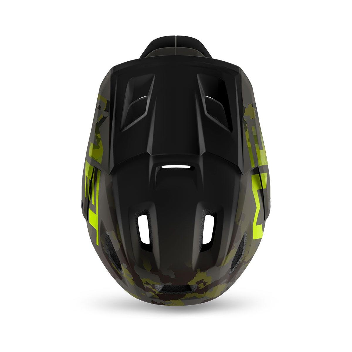 MET Parachute MCR Fullface Helmet Camo/Lime Green