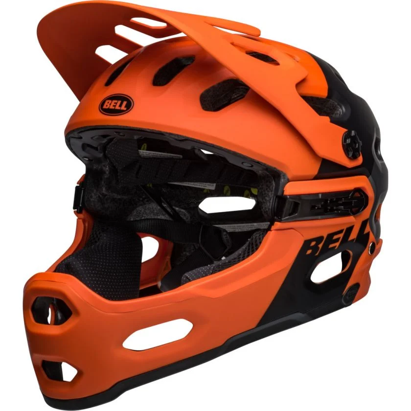 Bell Super 3R MIPS Full Face Helmet Matte Orange/Black SM