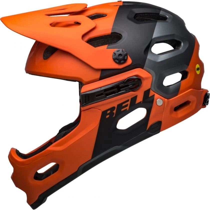Bell Super 3R MIPS Full Face Helmet Matte Orange/Black
