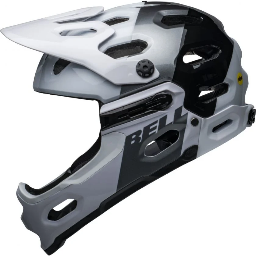 super 3r mips fullface helm Bell Super 3R MIPS Full Face Helmet Gloss White/Black – 99 Bikes