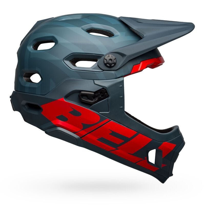 Bell Super DH Mips Fullface Helmet Matte Blue/Crimson