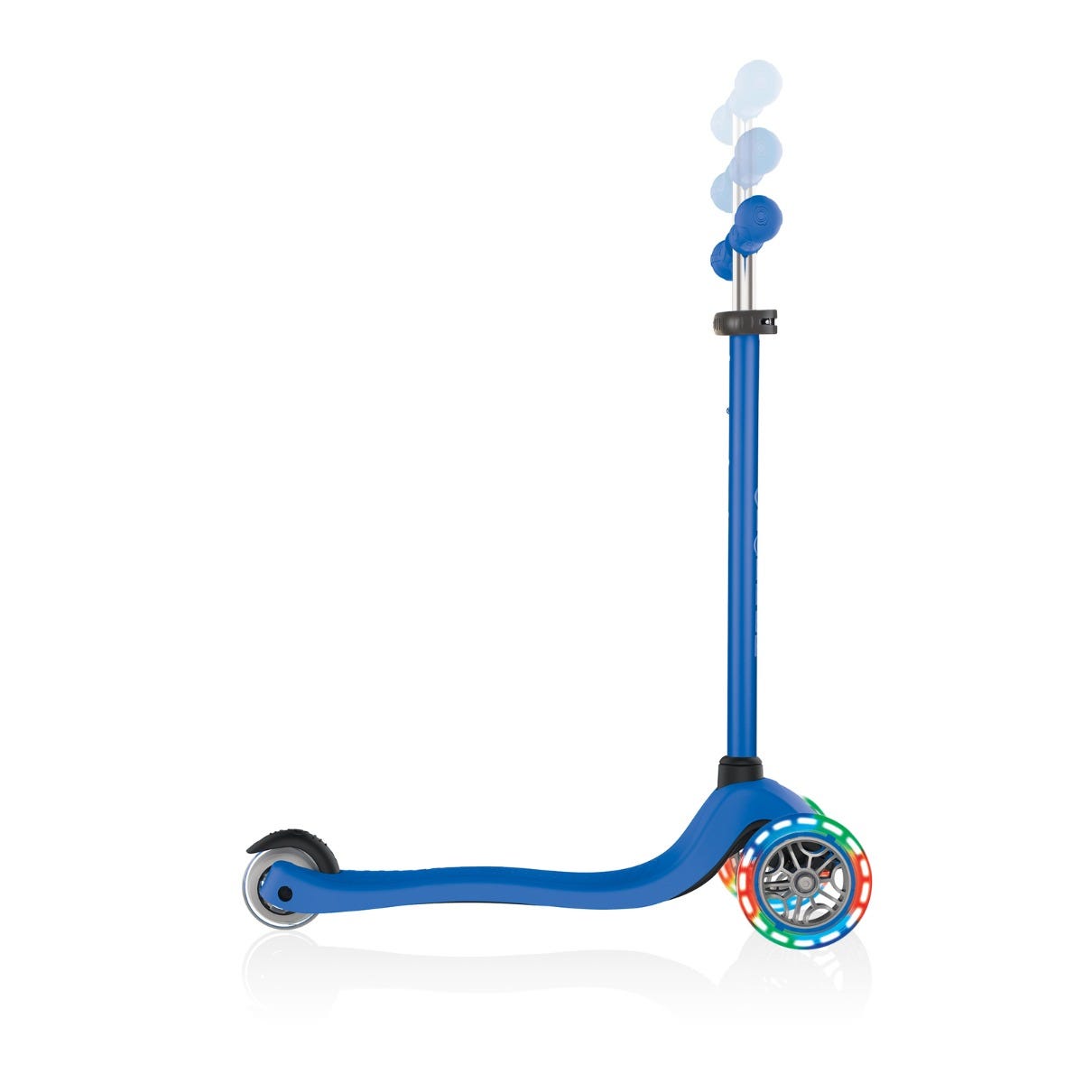 Globber Primo Lights with T-BAR 3 Wheel Kids Scooter Blue