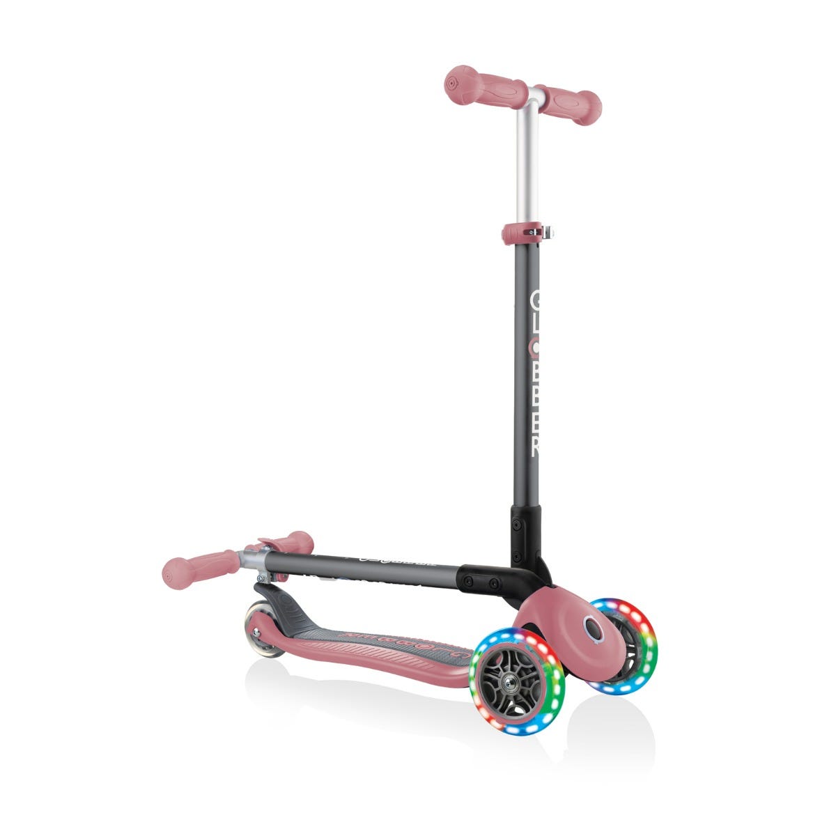 Globber Primo Folding 3-Wheel Kids Scooter Pastel Pink