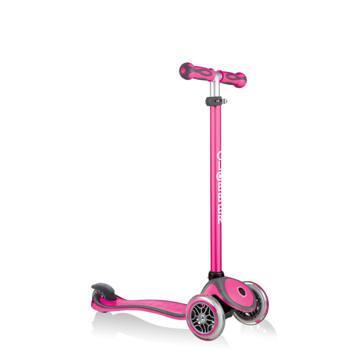 Globber Go Up Comfort 3 Wheel Kids Scooter Deep Pink