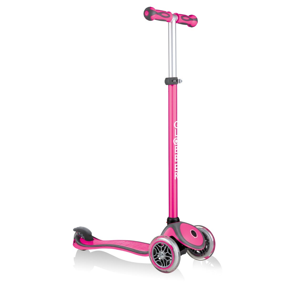Globber Go Up Comfort 3 Wheel Kids Scooter Deep Pink