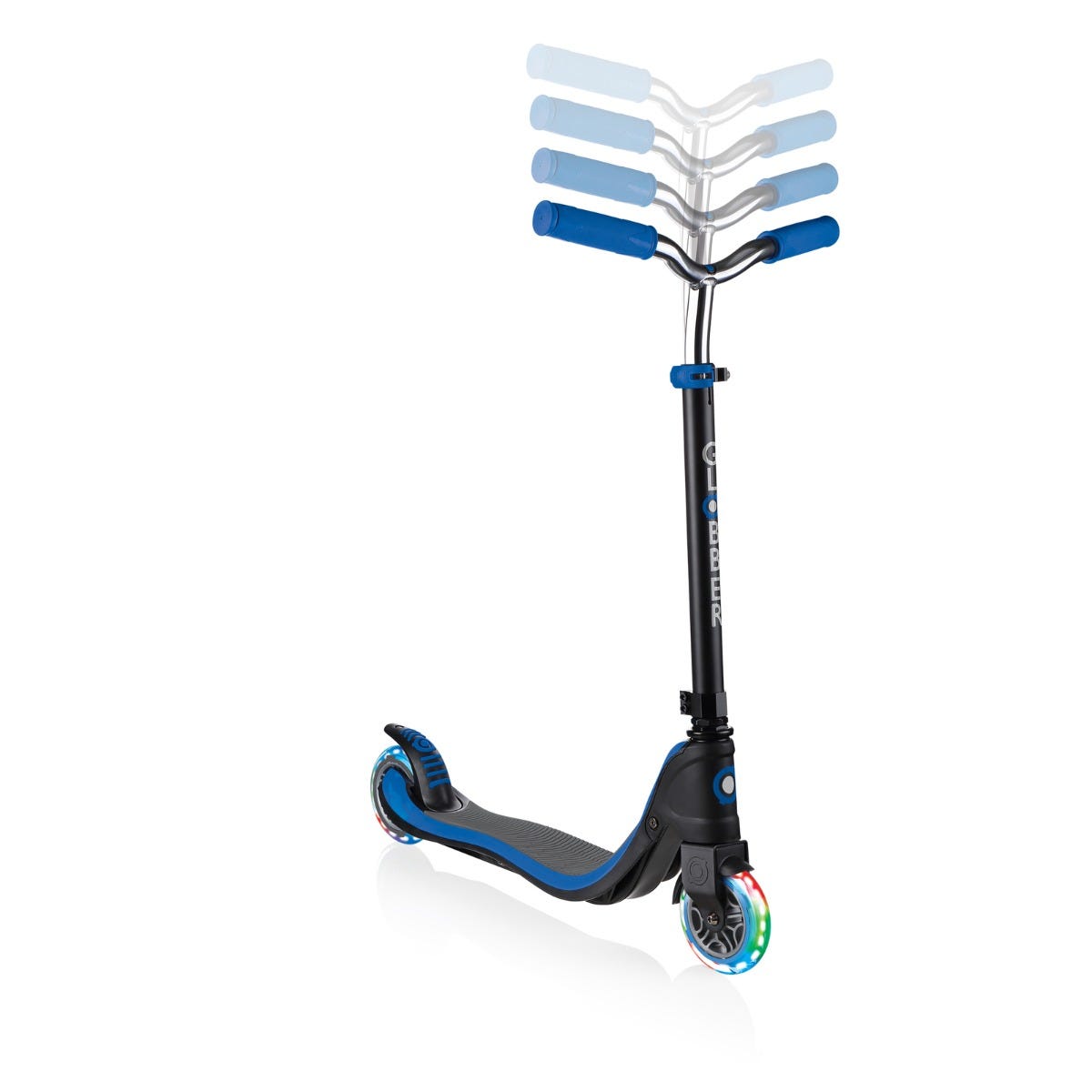 Globber Flow 125 Lights Kids Scooter Black/Blue