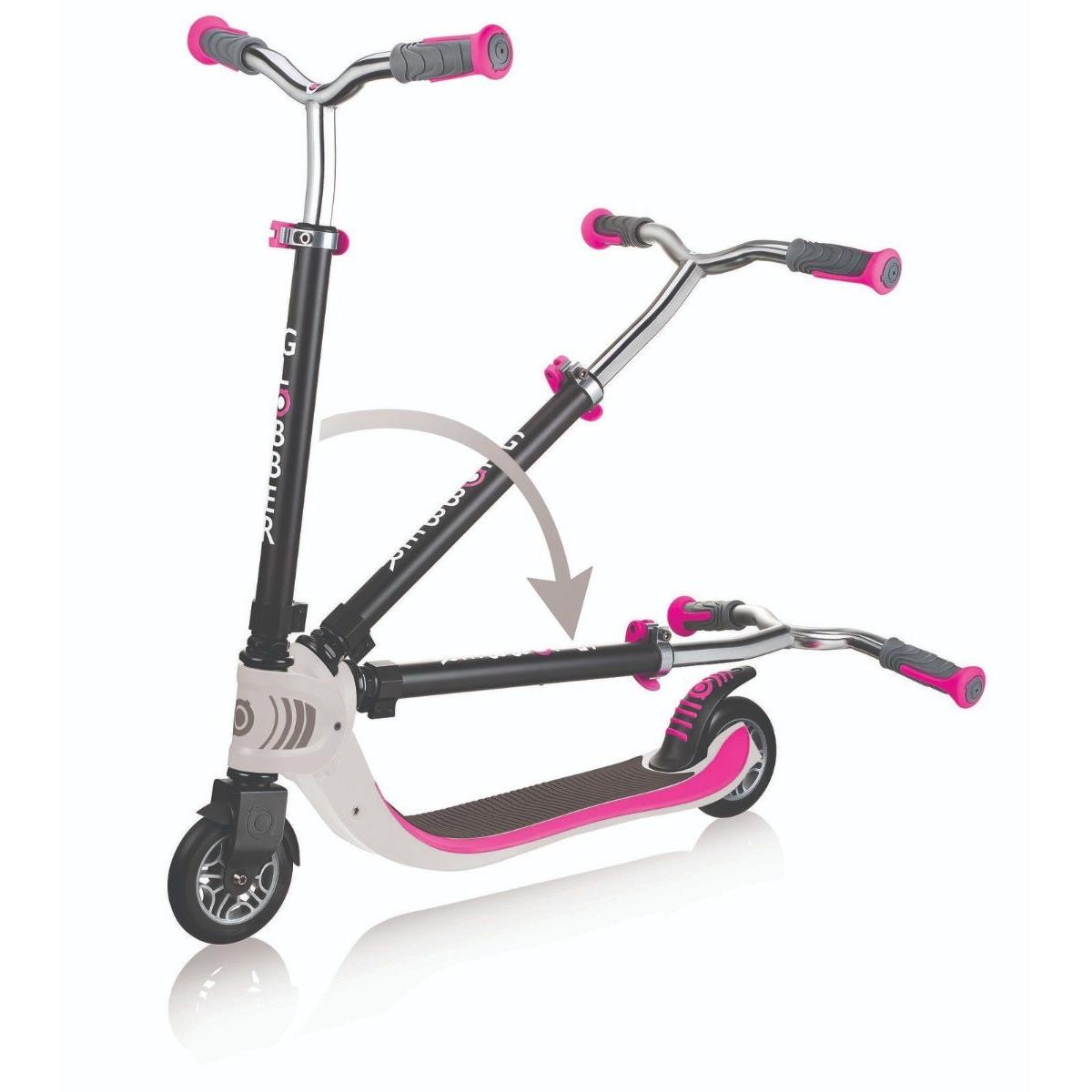 Globber Foldable Flow 125 Kids Scooter White/Pink