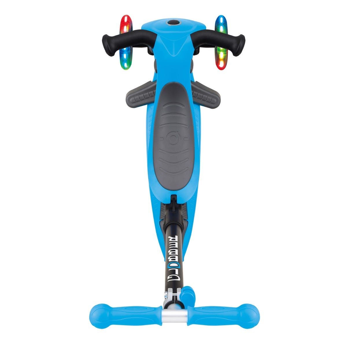 Globber Go Up Foldable Plus Lights 3 Wheel Kids Scooter Sky Blue (Light Up Wheels)