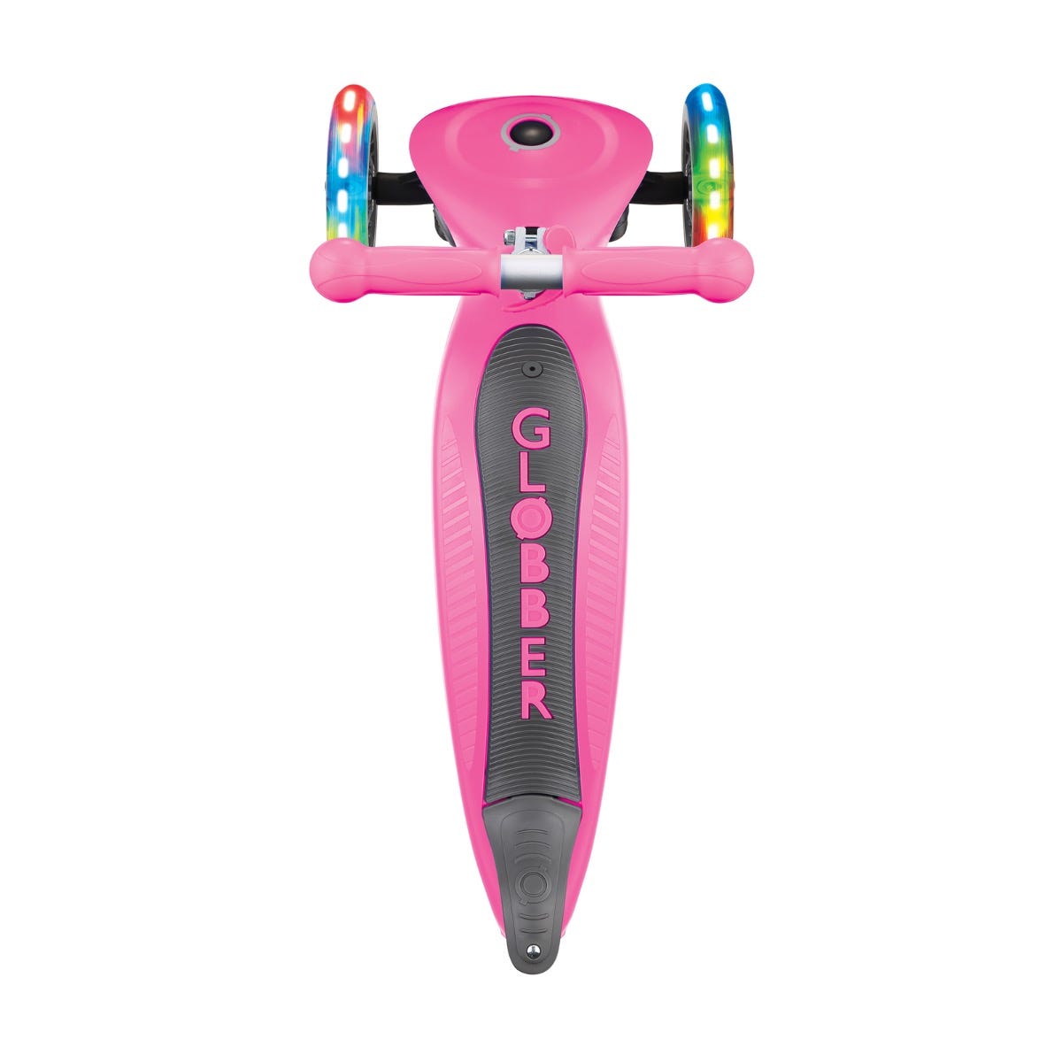 Globber Go Up Foldable Plus Lights 3 Wheel Kids Scooter Pink (Light Up Wheels)