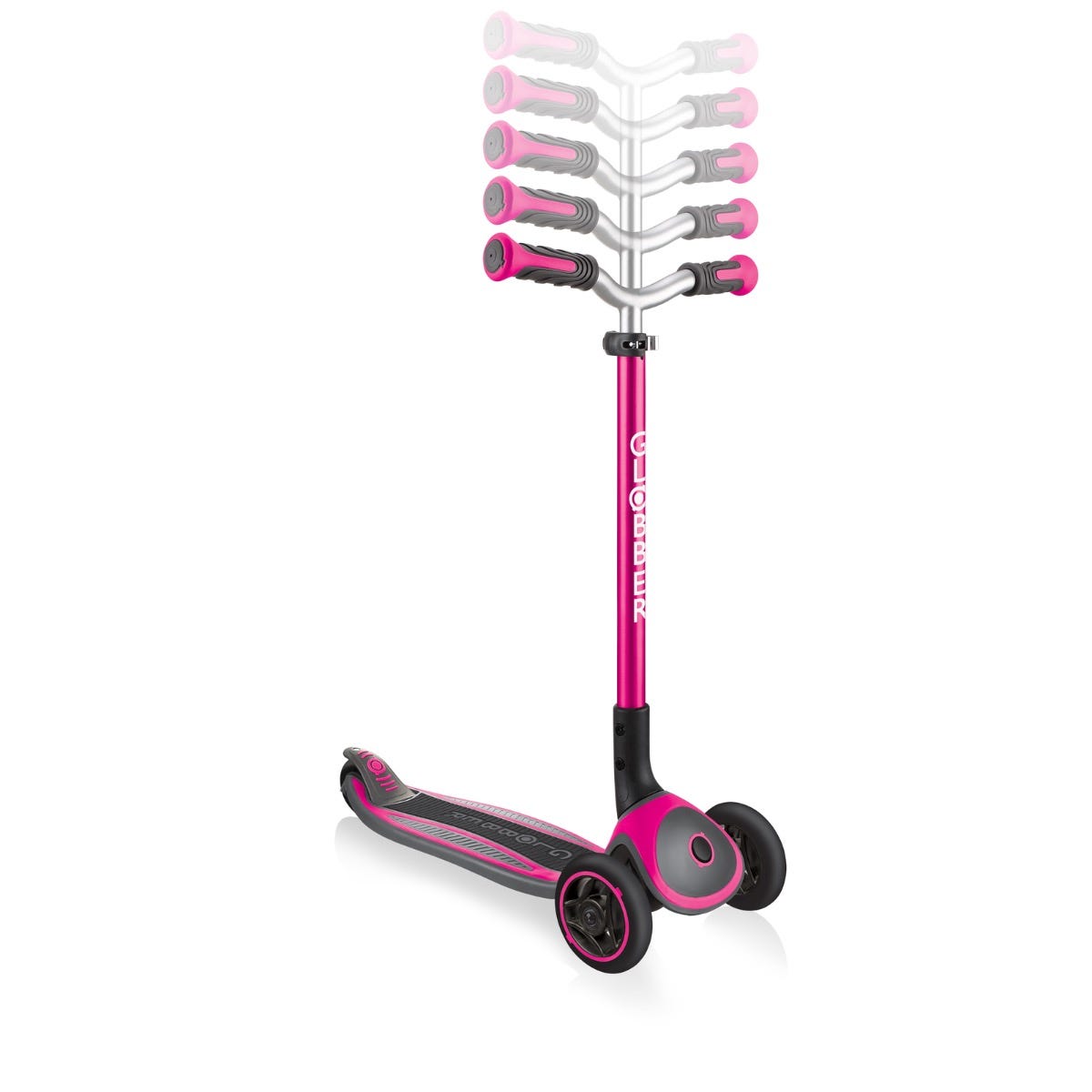 Globber Master Foldable 3 Wheel Kids Scooter Pink