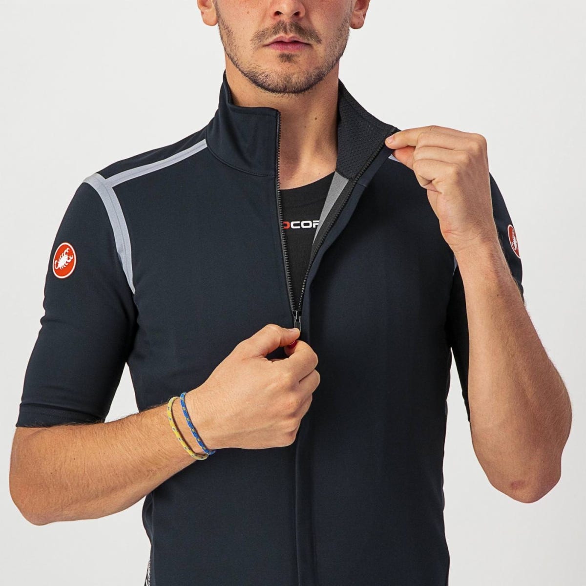 Castelli Gabba Rosso Corsa Jersey Light Black