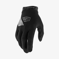 100% Ridecamp Full Finger Youth Gloves Black/Charcoal