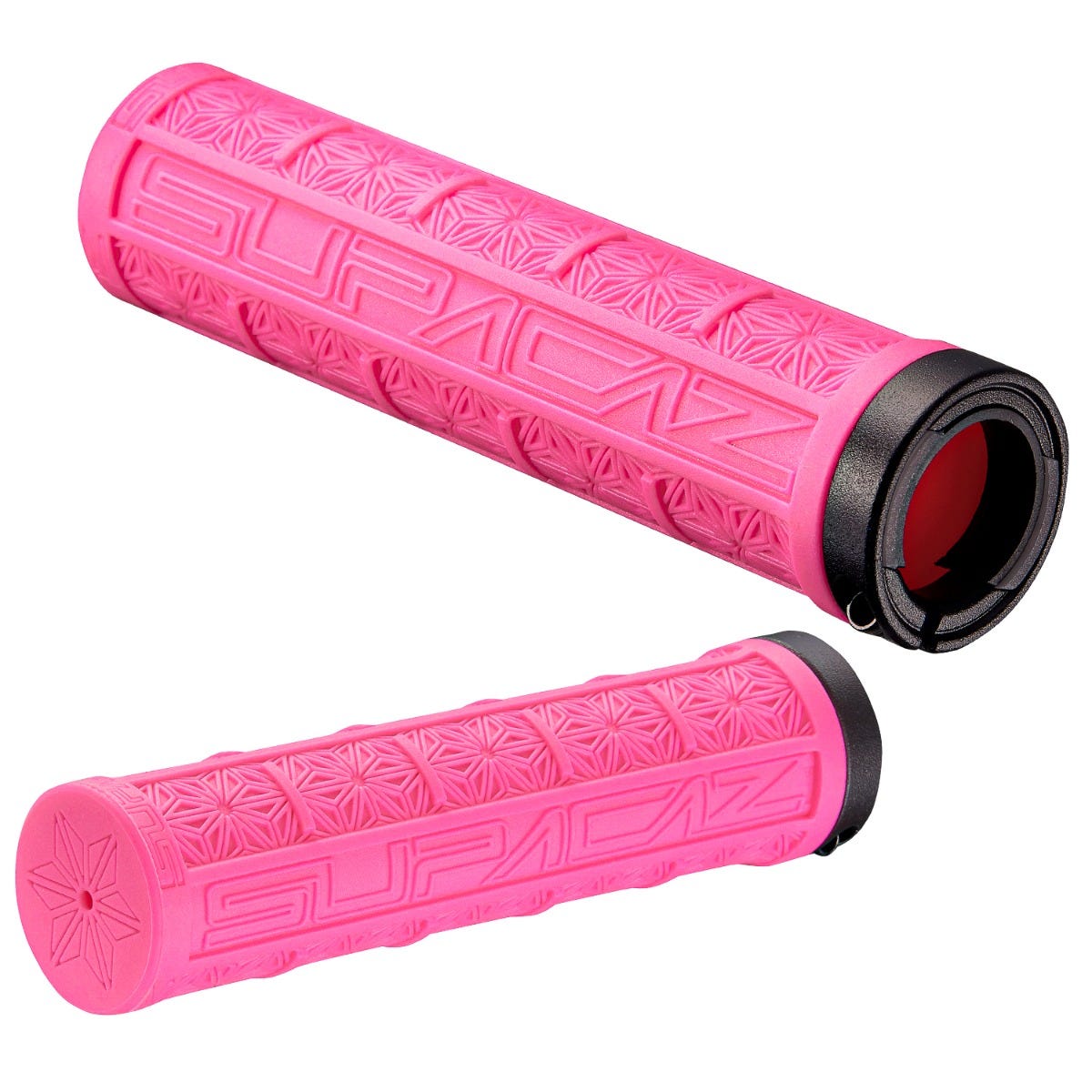 Supacaz Grizips Mountain Bike Grips Neon Pink