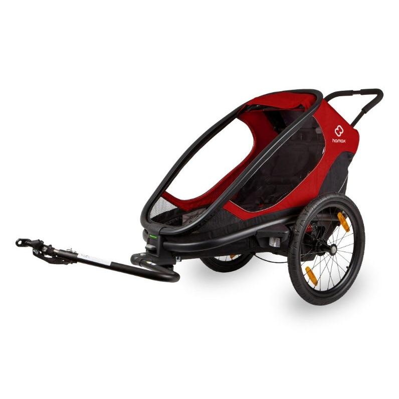 Hamax Outback One One-Seater Child Trailer With Recline Black/Red