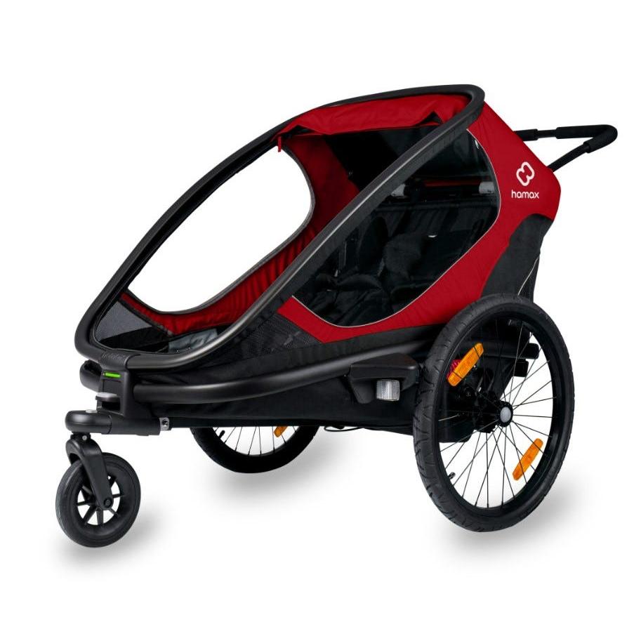 Hamax Outback Two Two Seat Child Trailer Black/Red