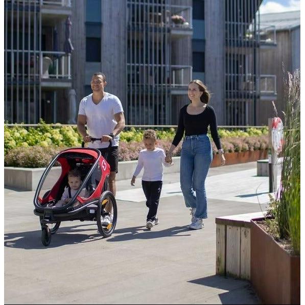 Hamax Outback Two Two Seat Child Trailer Black/Red